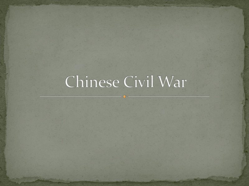 Chinese Civil War